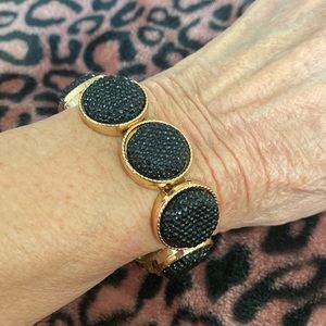 Black & Gold drusy look bracelet